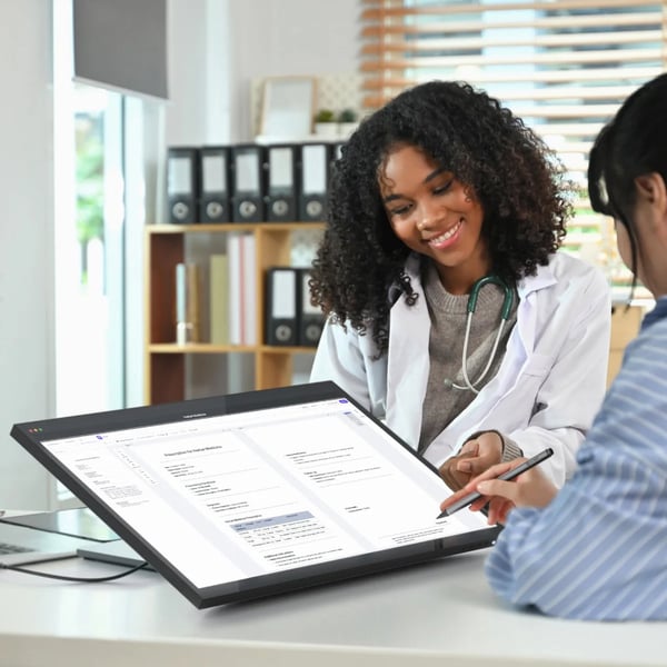 ALOGIC Clarity Fold Touch computerskærm 68,6 cm (27") 3840 x 2160 pixel 4K Ultra HD Berøringsskærm Sort, Sølv