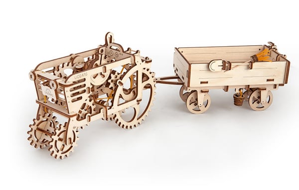 Miniatyrbillede 10 af 11: UGears Tractor`s Trailer 3D puslespil 68 stk