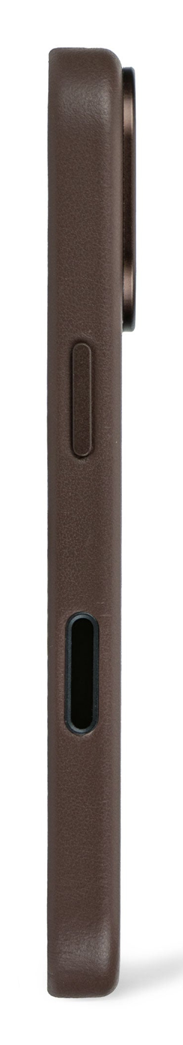 Decoded Læder Bagcover - beskyttende læderetui til iPhone 17 kompatibel med MagSafe (chokoladebrun)
