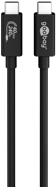 Goobay 61716 USB-kaapeli USB4 Gen 3x2 0,7 m USB C 40 Gbit/s 240 W Musta Goobay 61716 USB-kaapeli USB4 Gen 3x2 0,7 m USB C 40 Gbit/s 240 W Musta