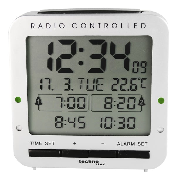 Miniatyrbillede 1 af 2: Technoline WT 245 Digital alarmur Sølv