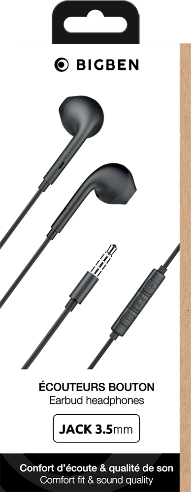 Bigben Connected KPBOUTONJACKRB hörlur och headset Svart
