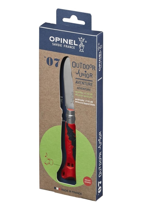 Miniatyrbild 3 av 3: Opinel N°07 Camper/scout Röd