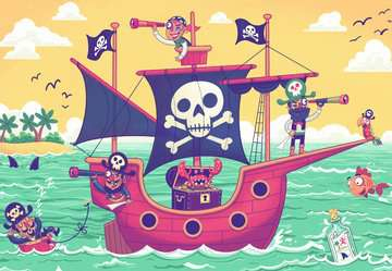 Ravensburger Piraten 2 Pussel Tecknade serier