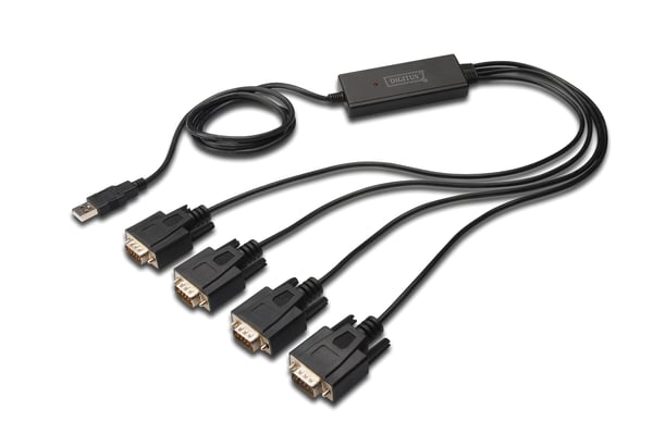 Digitus DA-70159 seriella kablar Svart 1,5 m USB Type-A DB-9