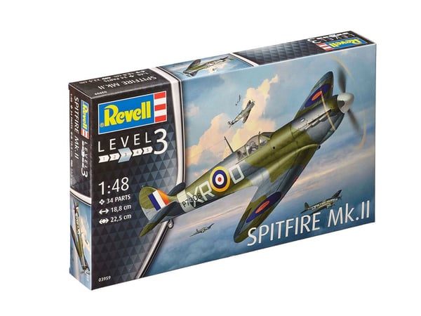 Revell Spitfire Mk.II Pienoismallikiinteäsiipinen ilma-alus Kokoamispakkaus 1:48