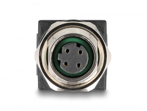 DeLOCK 60060 kabel kønsskifter M12 RJ-45 Sort