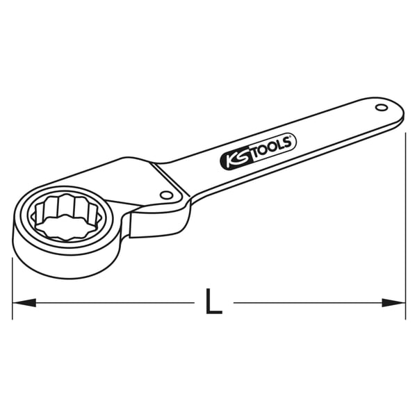 Miniatyrbillede 2 af 2: KS Tools 962.0113 rachet skruenøgle 13 mm