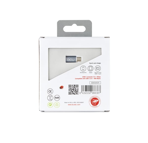 DCU Advance Tecnologic 30402025 kabel kønsskifter USB C Micro-USB A Grå