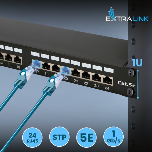 Miniatyrbillede 3 af 13: Extralink EX.9823 patch panel 1U