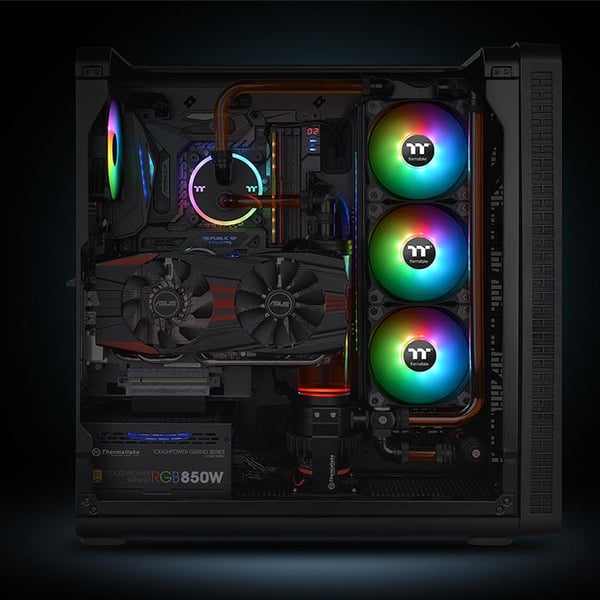 Thermaltake CL-F080-PL14SW-A Computerkølesystem Computerkabinet Ventilator 14 cm Sort