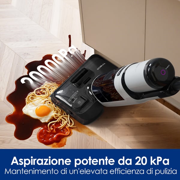 Miniatyrbild 9 av 10: Tineco FloorOne i5 Stretch PLUS Upprättstående dammsugare Batteri Torr&våt Utan påse 210 W Grå 2,5 Ah