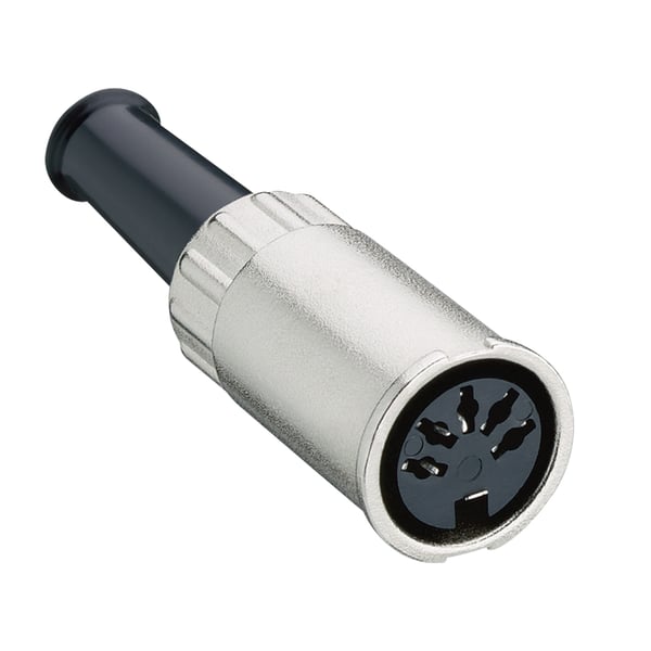 Lumberg 0122 04 kabelkontakter DIN 4 poles Svart