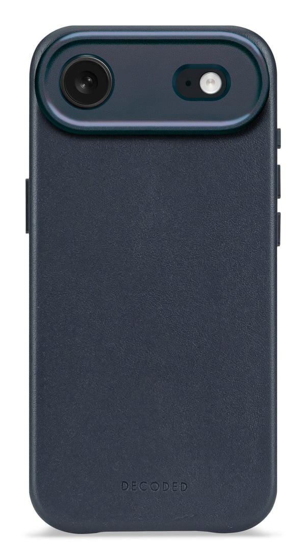 Decoded læderbagcover - beskyttende læderetui til iPhone 17 Air kompatibel med MagSafe (navy shadow)