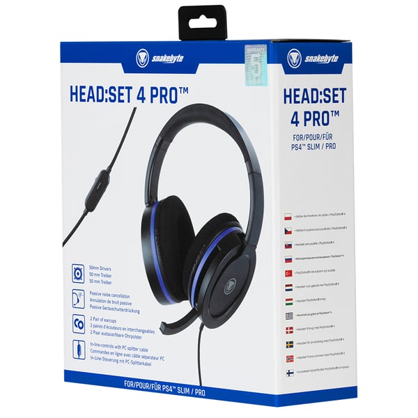 Miniatyrbillede 5 af 5: Snakebyte Head:Set 4 Pro Headset Ledningsført Spil Sort, Blå