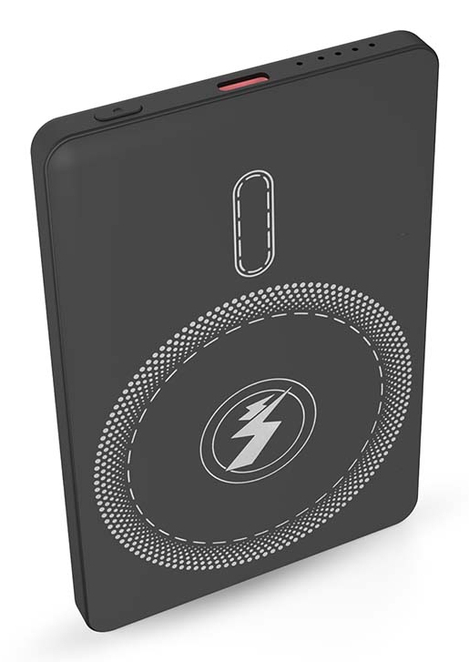 Nedis PBKWL20W025BK akku- ja paristolaturi Litium polymeeri (LiPo) 5000 mAh Langaton lataaminen Musta