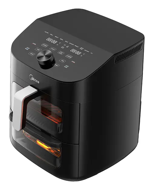 Midea MAD1100DADK frituregryde Dobbelt 11 L Enkeltstående 1700 W Varmluftsteger Sort