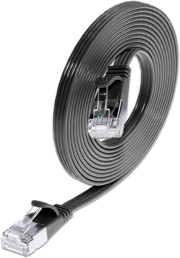 SLIM Patchcords Slim STP netværkskabel Sort 0,5 m Cat6 U/FTP (STP)