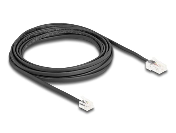 DeLOCK 88038 telefonkablar 5 m Svart