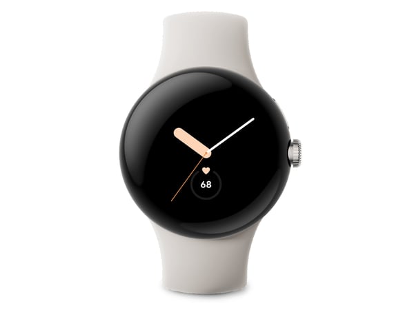 Miniatyrbild 1 av 4: Google Pixel Watch AMOLED 41 mm Digital Pekskärm Silver Wi-Fi GPS