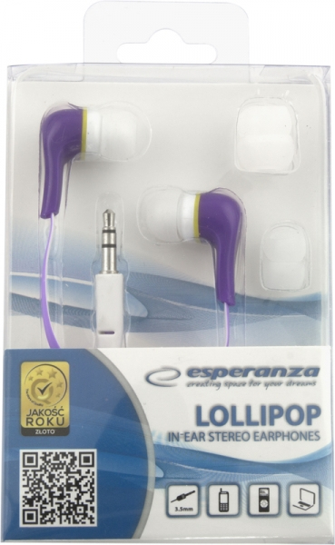 Esperanza EH146V hovedtelefoner/headset Ledningsført I ørerne Violet