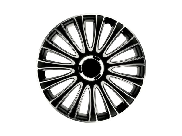 Górecki 2211195 hjulkapsel 35,6 cm (14") ABS, Metal Sort, Sølv 4 stk