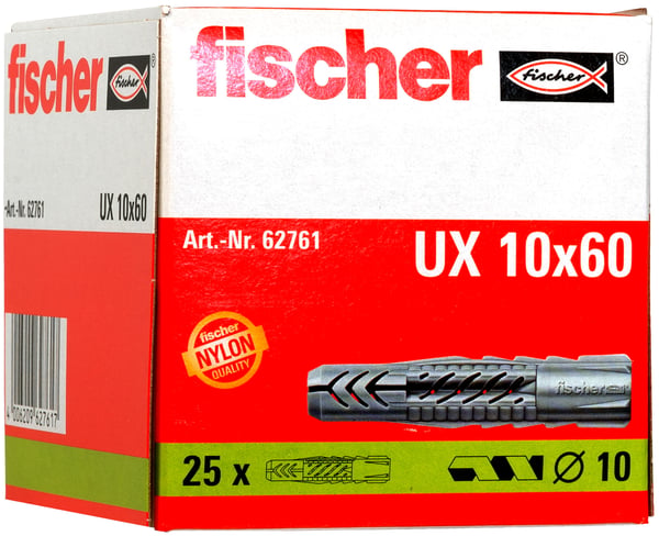 Miniatyrbillede 5 af 5: Fischer 62761 skrueanker og vægudtag 25 stk