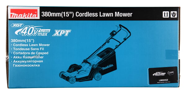 Miniatyrbild 5 av 22: Makita LM003GZ gräsklippare Handgräsklippare Batteri Svart, Blå