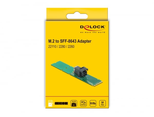 DeLOCK 63145 nätverkskort/adapters Intern SFF-8643