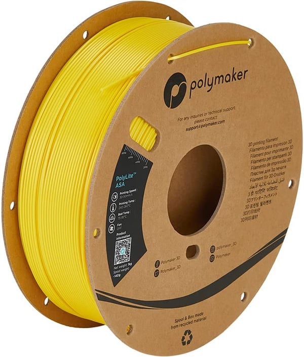 Polymaker PF01031 Material för 3D-utskrifter Akrylonitrilstyrenakrylat (ASA) Gul 1 kg