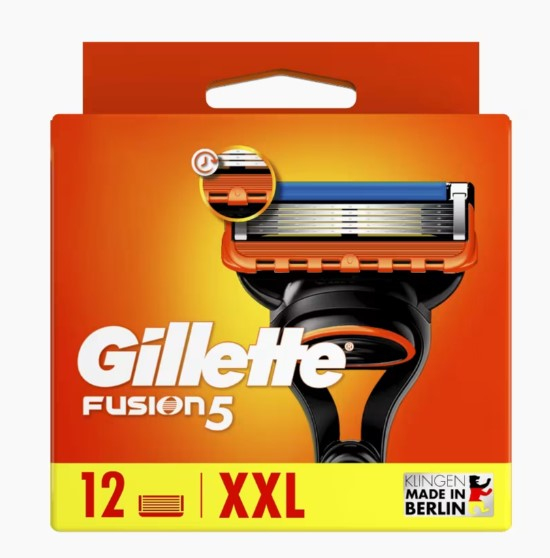 Miniatyrbillede 1 af 2: Gillette Fusion5 barberblad 12 stk Rustfrit stål Mænd