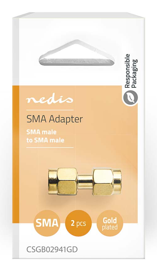 Miniatyrbillede 3 af 3: Nedis CSGB02941GD koaksial forbinder SMA 2 stk 50 ohm (Ω)