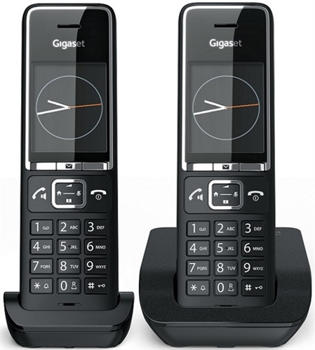 Gigaset COMFORT 550 DUO telefon DECT telefon Nummervisning Sort
