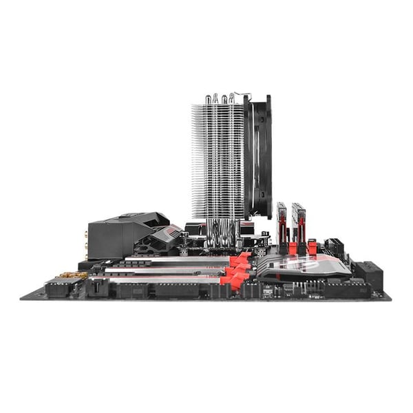 Miniatyrbillede 14 af 15: Thermaltake Riing Silent 12 RGB Sync Edition Processor Køler 12 cm Sort, Metallic