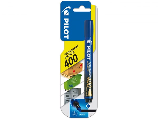 Miniatyrbillede 2 af 2: Pilot Permanent Marker 400 speedmarker 1 stk Mejselspids Blå