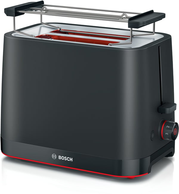 Miniatyrbild 1 av 7: Bosch TAT3M123 brödrostar 2 skivor 950 W Svart