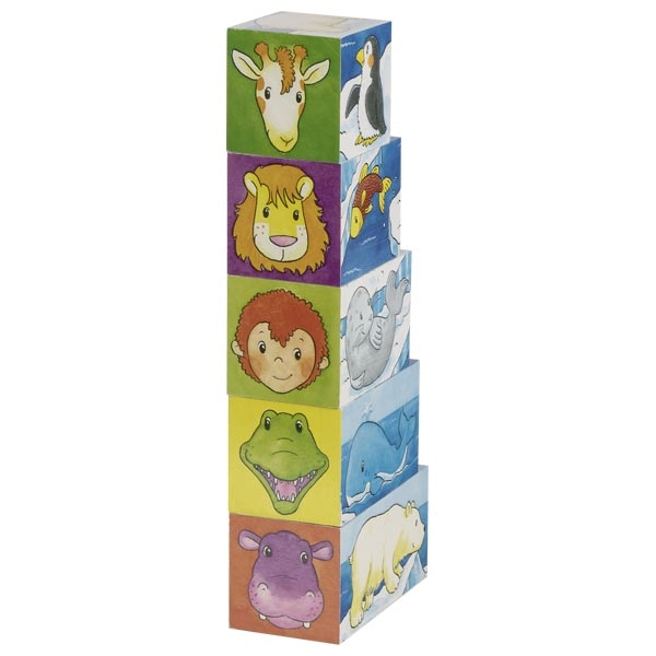 Goki 57686 puslespil Blok puslespil 5 stk Dyr