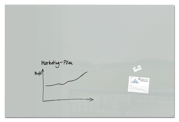 Sigel GL231 magnettavle og tilbehør Glas 1800 x 1200 mm Grå