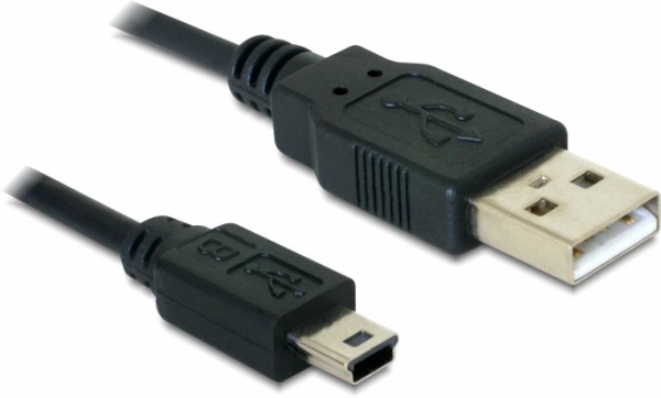 DeLOCK 82273 USB-kabel USB 2.0 1 m USB A Mini-USB B 0,48 Gbit/sek. Sort