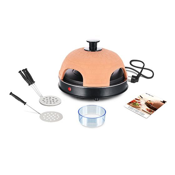 Emerio PO-115985 pitsan valmistaja & uuni 4 pitsa(a) 900 W Musta, Oranssi