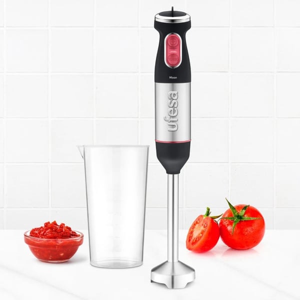 Ufesa 70105678 blender Nedsænkning blender 1000 W Sort, Rød, Stål