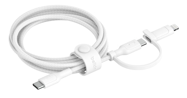 Miniatyrbillede 1 af 5: Belkin BoostCharge Pro 2-i-1 - USB-kabel - 24-pin USB-C (M)