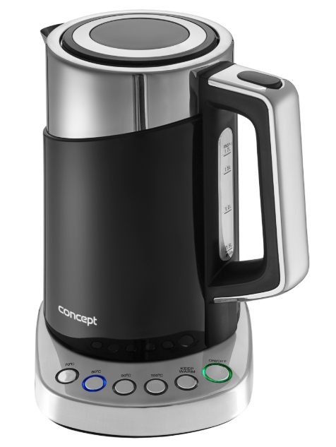 Concept RK3171 vattenkokare 1,7 l 2200 W Svart, Metallisk