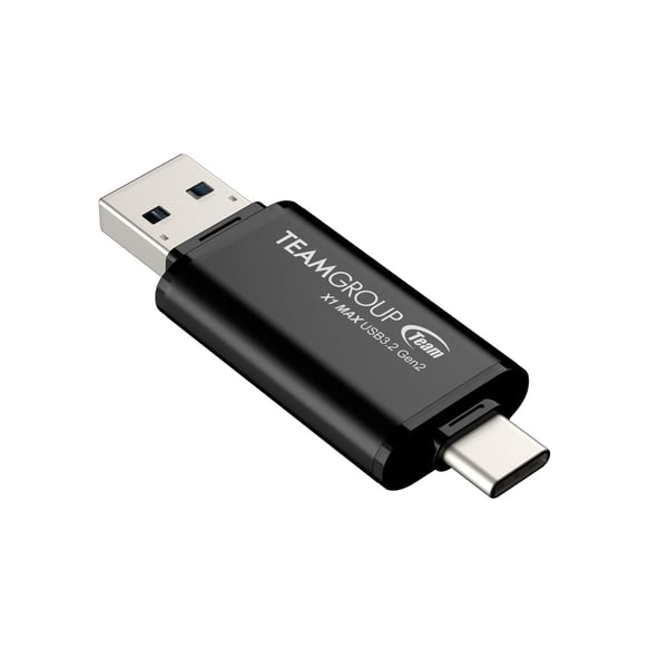 Pikkukuva 5 / 5: Team Group X1 MAX USB-muisti 256 GB USB Type-A / USB Type-C 3.2 Gen 2 (3.1 Gen 2) Musta