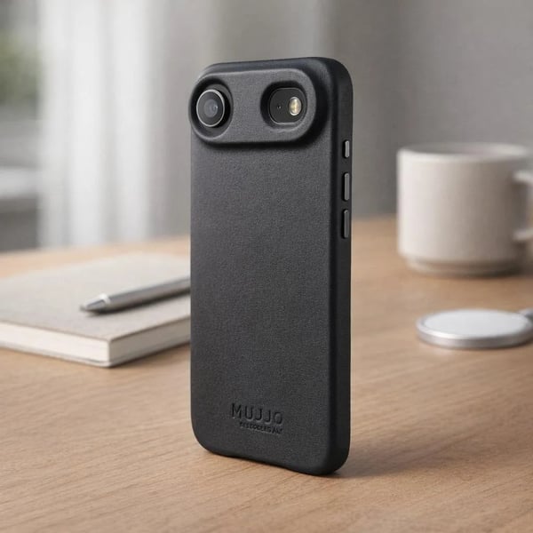 Mujjo MUJJO-CL-065-BS mobiltelefon etui 16,5 cm (6.5") Cover Basalt