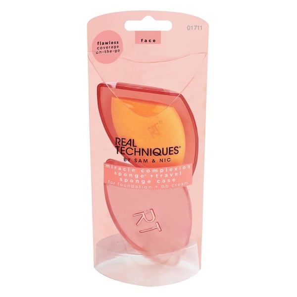 Miniatyrbillede 2 af 2: Real Techniques Miracle Complexion Sponge + Travel Sponge Case