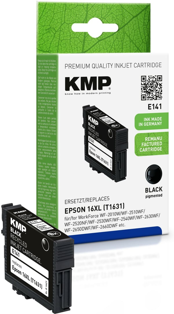 KMP E141 bläckpatroner 1 styck Svart