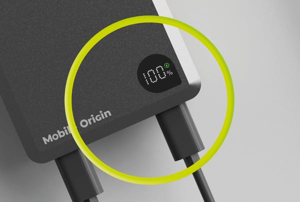 Pikkukuva 3 / 18: Mobile Origin MO-30WPD-PB14 akku- ja paristolaturi Litium polymeeri (LiPo) 20000 mAh Langaton lataaminen Harmaa