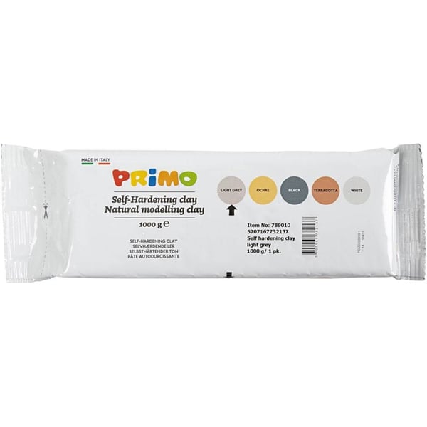 Miniatyrbillede 2 af 8: Creativ Company Self-Hardening Clay Modellering ler 1 kg Grå 1 stk