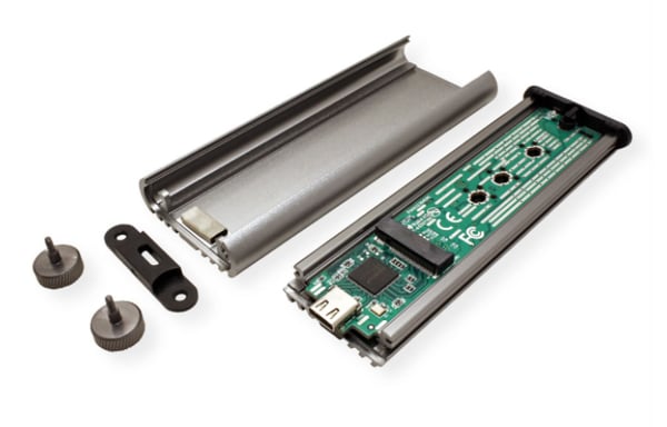 ROLINE 16.01.4147 Hölje för lagringsenheter SSD-inkapsling Aluminium, Svart M.2